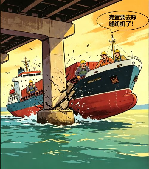 机电故障失控导致撞桥