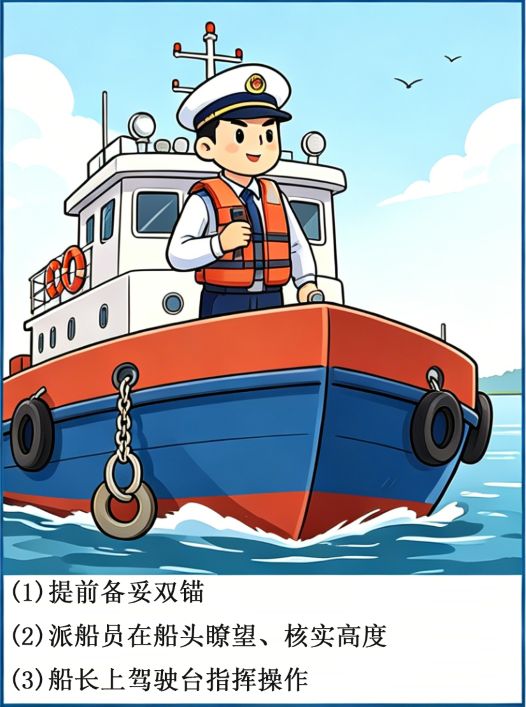 船员在船头指挥